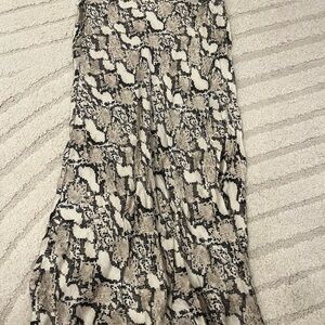 H&M Black and White Snakeskin Skirt